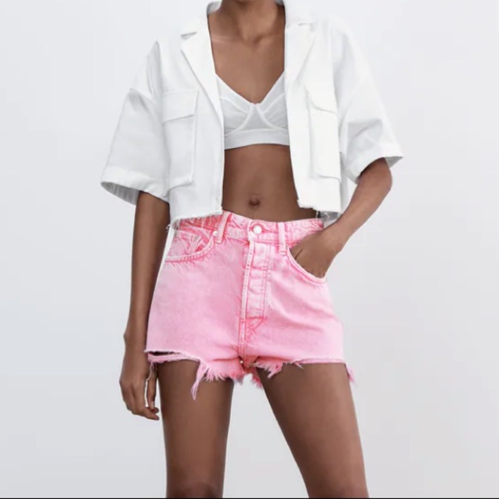 Zara pink shorts